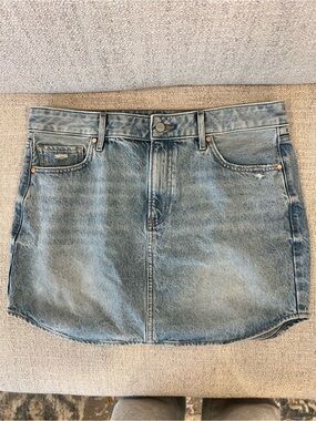 Express Light Blue Denim Skirt